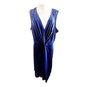 Leota Plus Size Blue Twist Design Dress Size 3X NWT